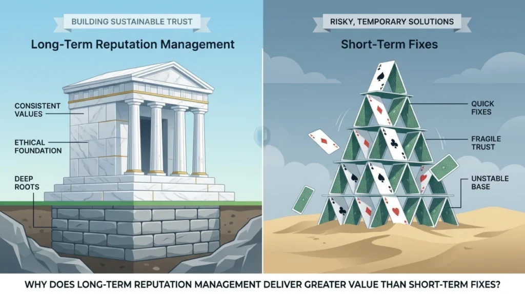 Why Does Long-Term Reputation Management Deliver Greater Value Than Short-Term Fixes?