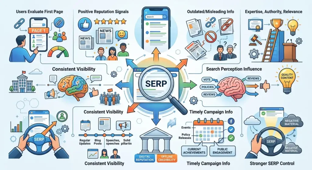 Why does search visibility determine political credibility