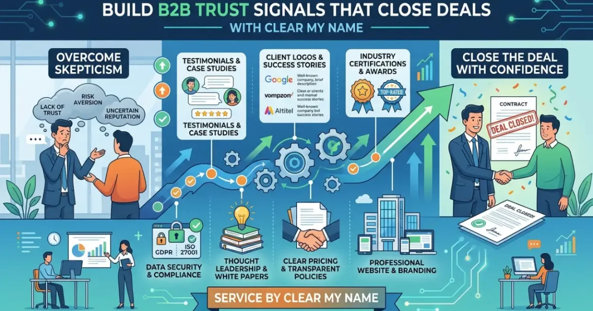 Build B2B Trust Signals That Close Deals With Clear My Name