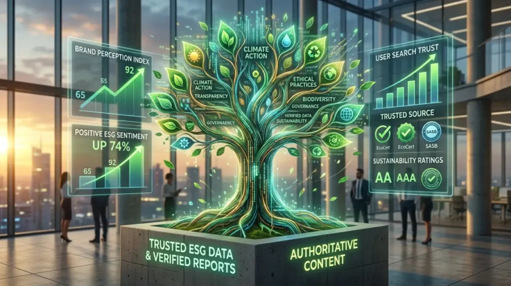 Can authoritative ESG content improve search perception?