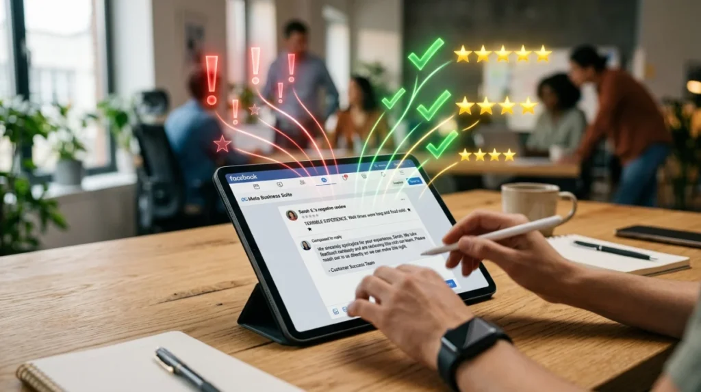 Does responding to negative Facebook Reviews improve reputation signals?
