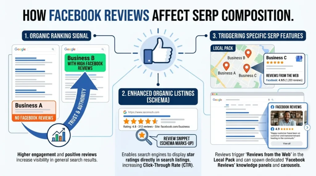 How Do Facebook Reviews Affect SERP Composition?