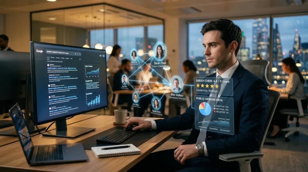 How Do Search Rankings Influence Public Perception of Connected Individuals?