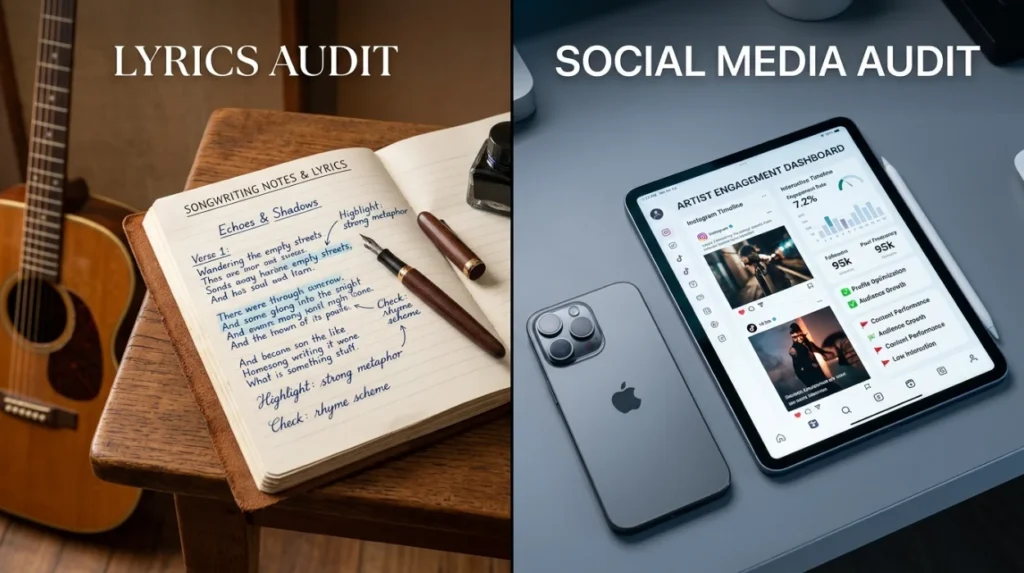 How Does Reviewing Historical Lyrics Differ From Reviewing Social Media Posts Before a Release?