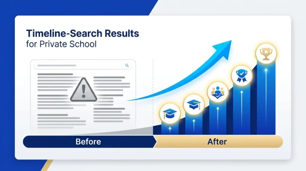 How Quickly Can Search Suppression Improve Private School Search Results?