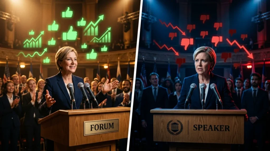 How do reviews and sentiment affect political reputation?