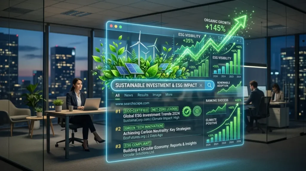 How does ESG content influence search visibility?
