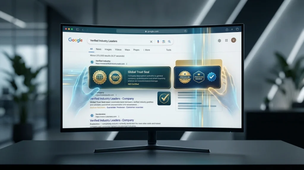How does SERP control benefit businesses with strong professional credentials?