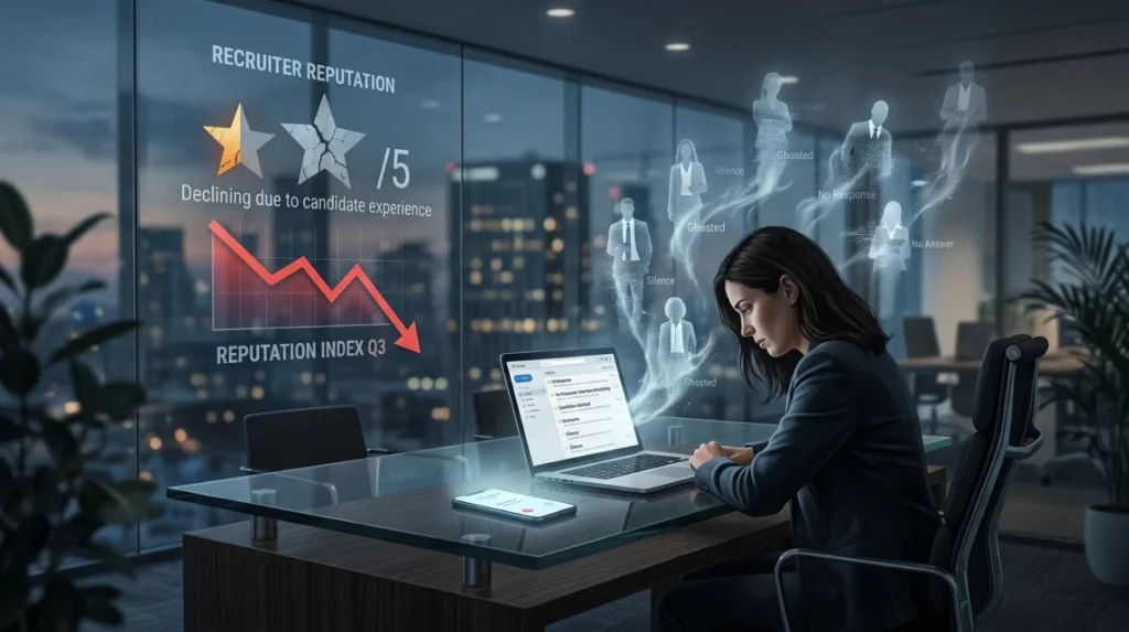 How does candidate ghosting affect recruiter reputation?