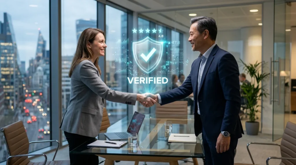 How does verification affect perceived business credibility?