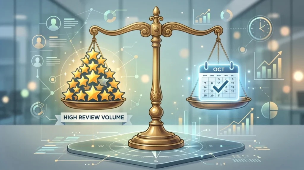 Is increasing review volume more important than increasing review freshness?