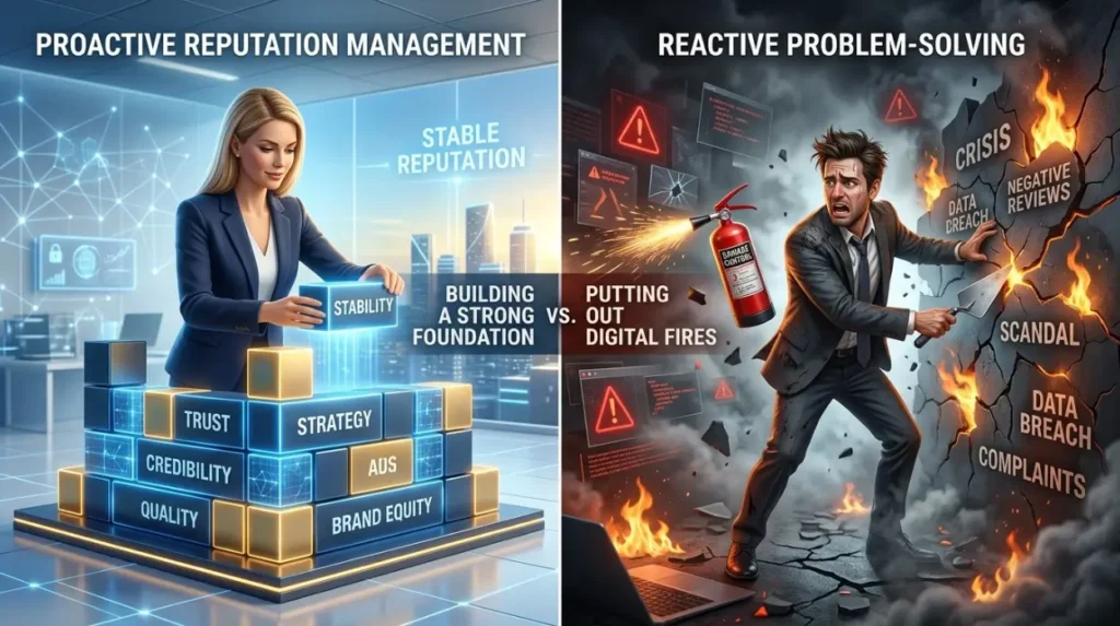 Is reputation management more valuable than handling reputation problems reactively?
