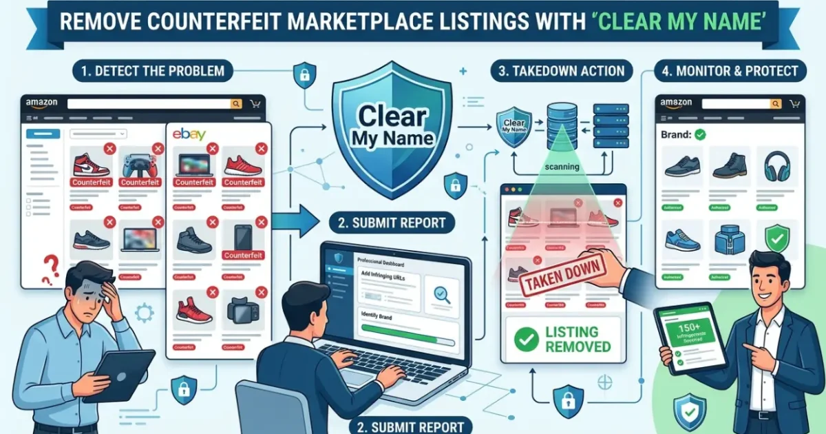 Remove Counterfeit Marketplace Listings With Clear My Name