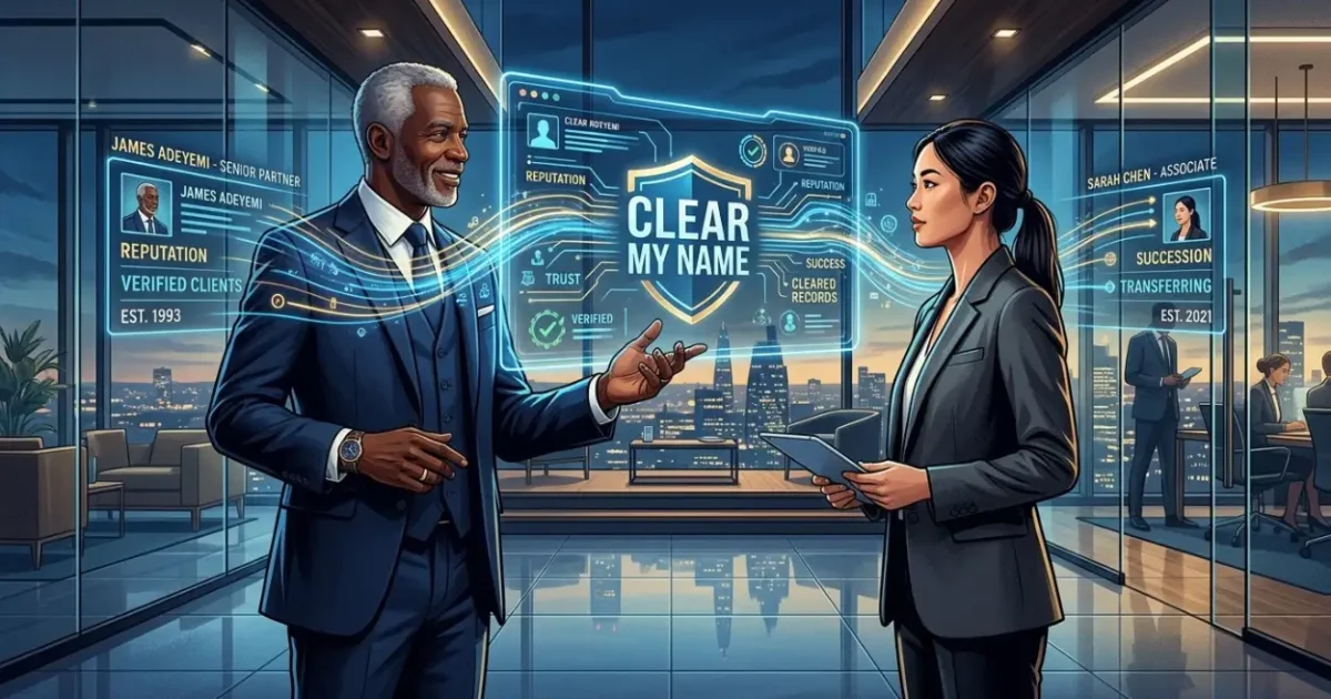 Transfer Partner Reputation to New Associates With Clear My Name