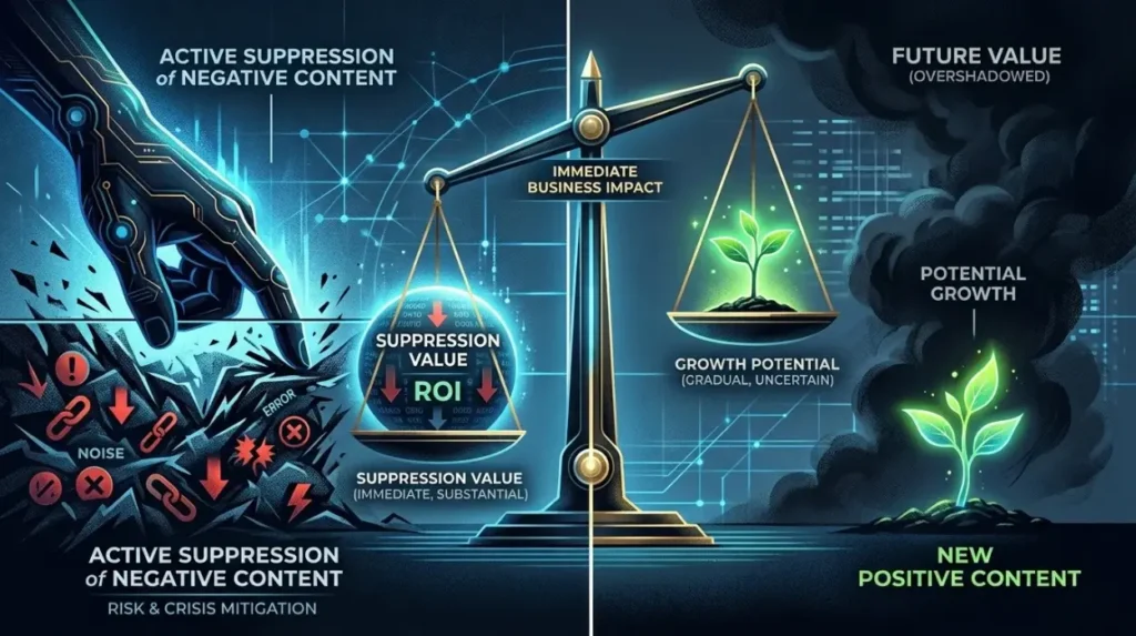 When Does Negative Content Suppression Deliver Greater Value?