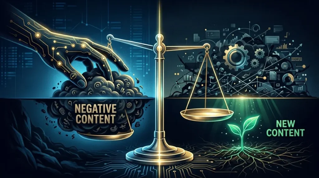 When does content suppression provide an advantage over content enhancement?