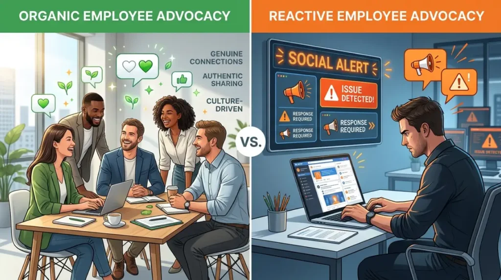 Which Reputation Strategy Performs Better: Organic or Reactive Employee Advocacy?