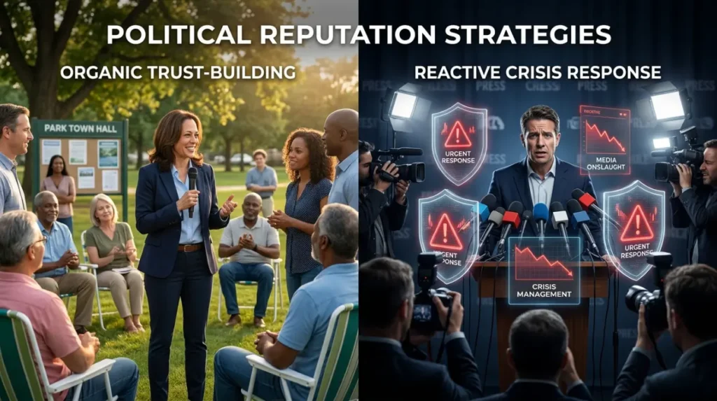 Which reputation management strategy provides greater long-term stability?