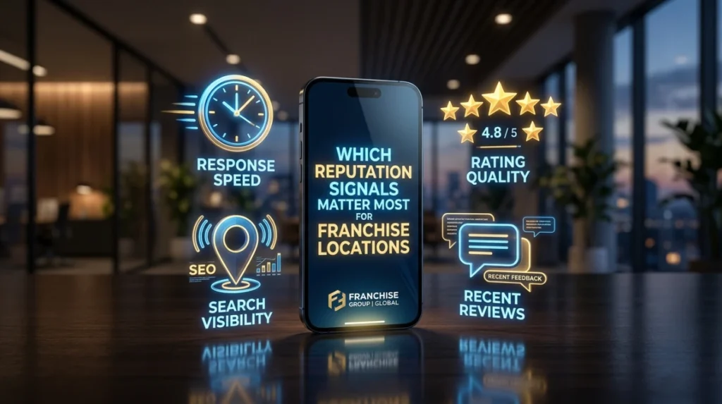 Which reputation signals matter most for franchise locations?