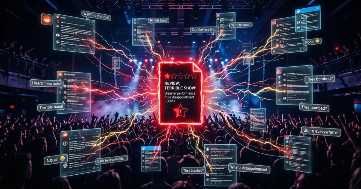 Why a Single Bad Concert Review Spreads Across Fan Forums