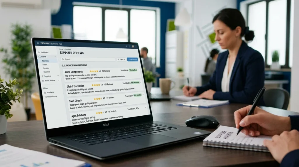 Why do review signals matter in B2B supplier research?