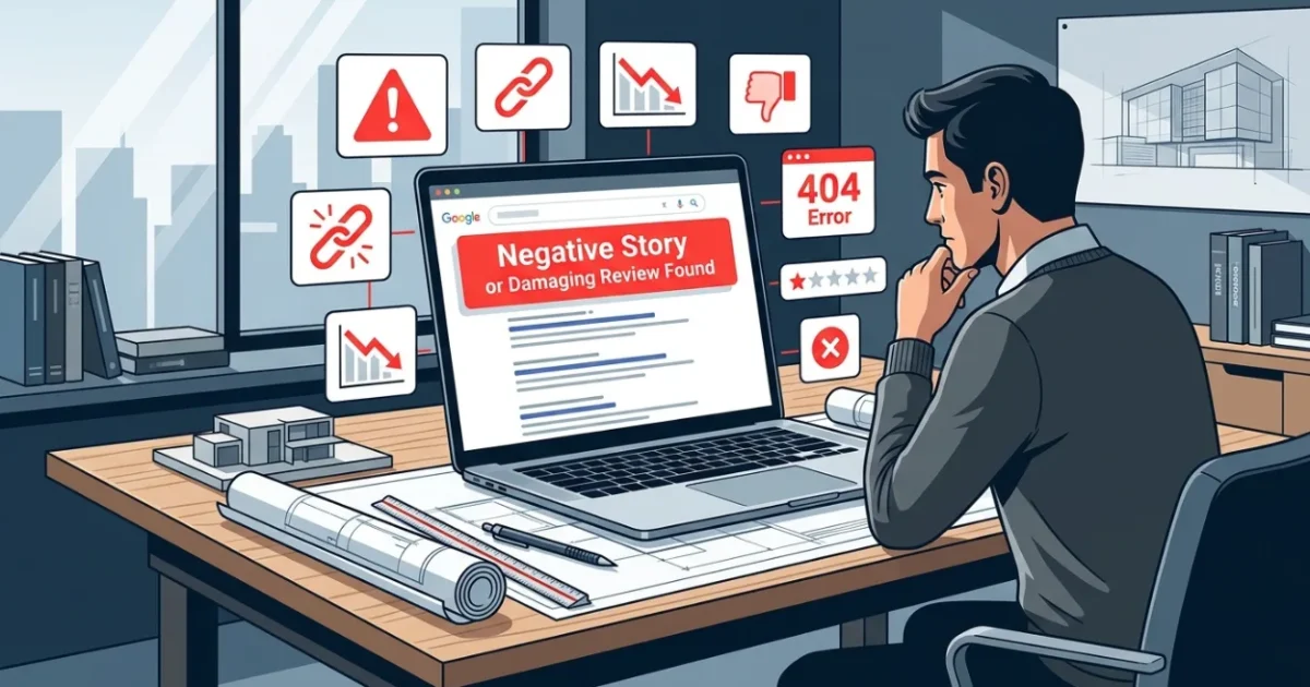 7 Mistakes Architects Make When a Negative Story Ranks for Their Name