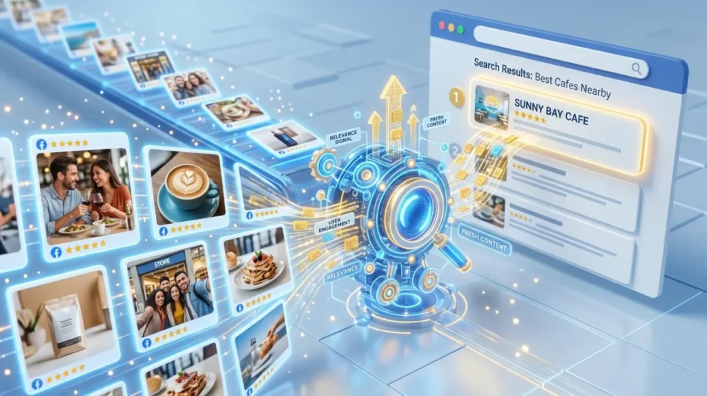 Can Facebook review photos influence search visibility?