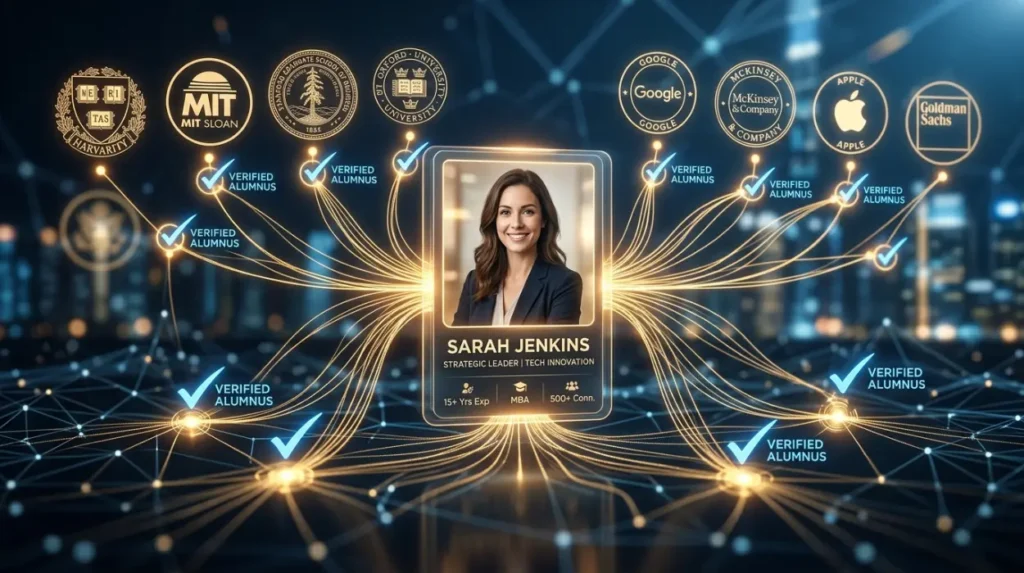 Can professional alumni references strengthen online credibility?