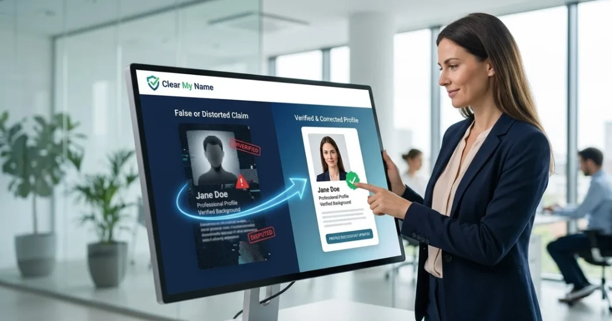Correct False AI Claims About You With Clear My Name