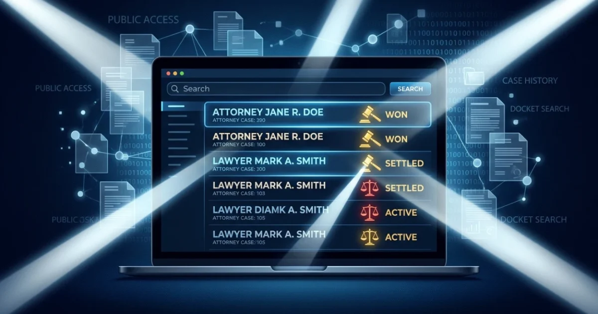 How Court Docket Websites Expose Attorney Case Outcomes