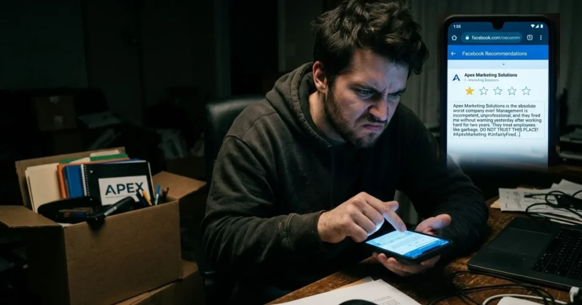 How Disgruntled Ex-Employees Post Facebook Recommendations