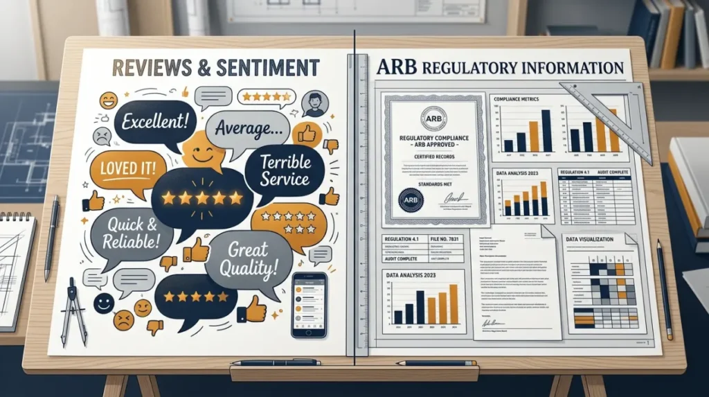 How Do Reviews and Sentiment Differ From ARB Regulatory Information?