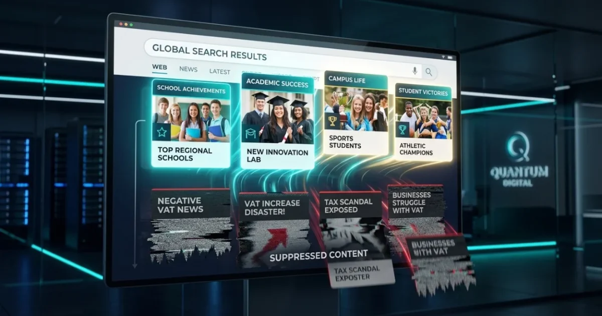 How Do Schools Suppress Negative VAT News Stories in Search Results?