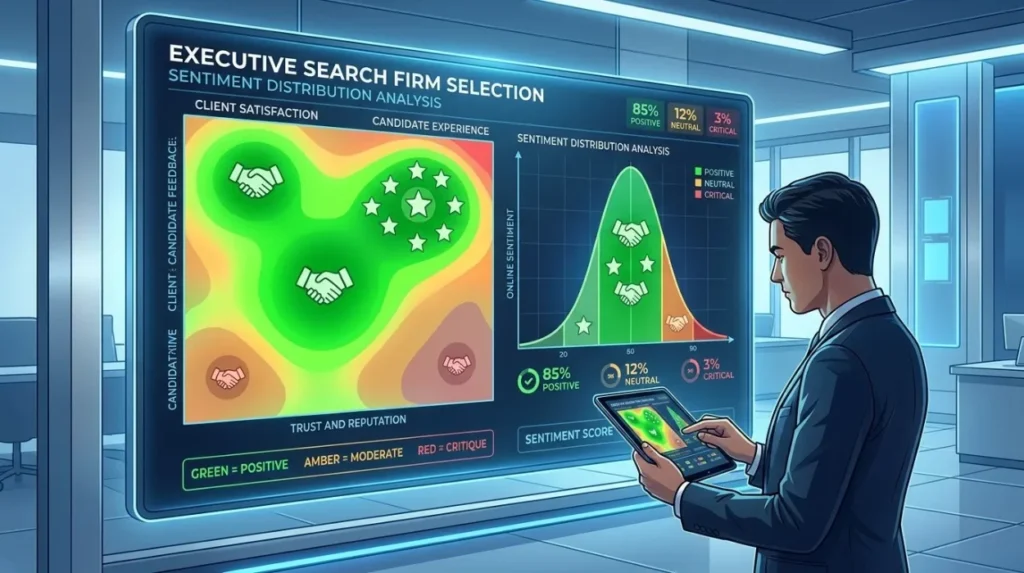 How Does Sentiment Distribution Affect Executive Search Firm Selection?