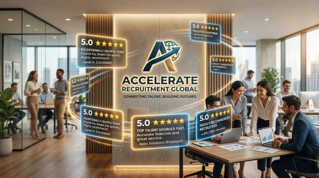 How do reviews affect the online reputation of recruitment agencies?