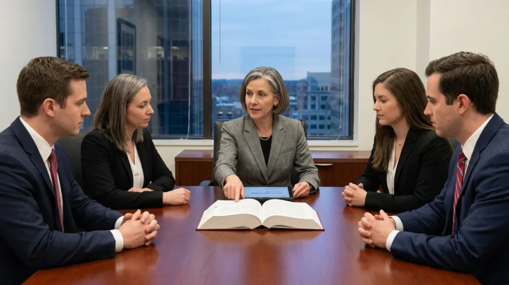 How does legal content establish authority and expertise?