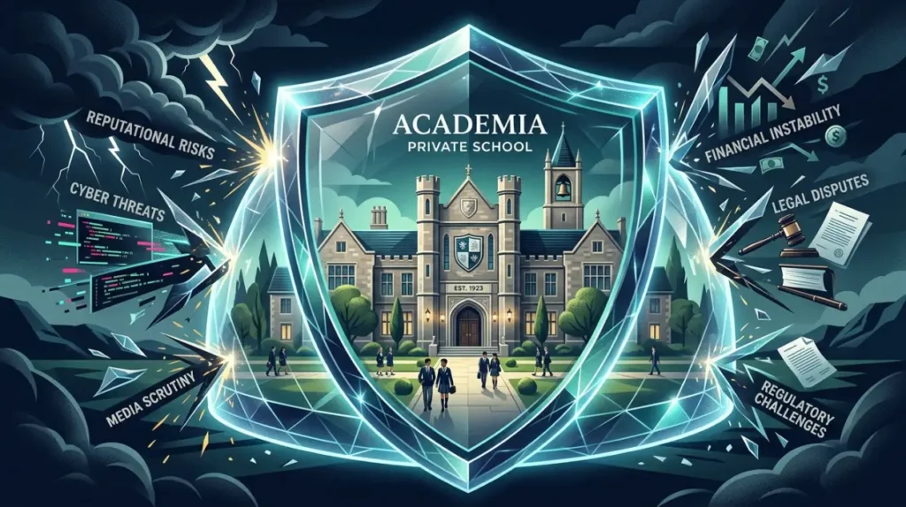 How does reputation management reduce risk for private schools?