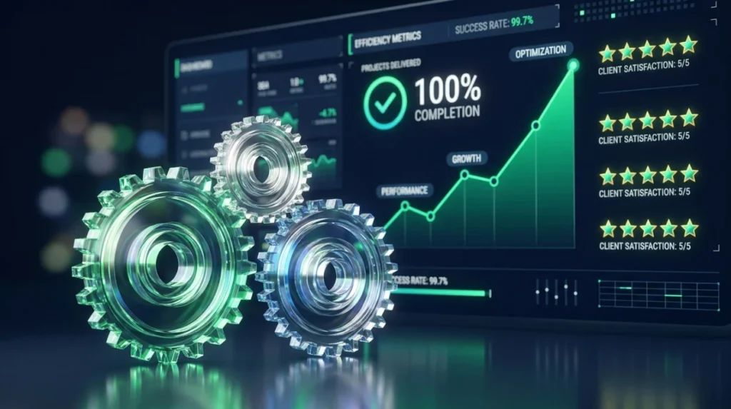 How does the process create measurable reputation outcomes?