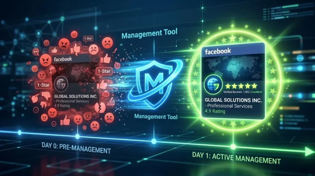 How quickly can Facebook Reviews management affect reputation visibility?
