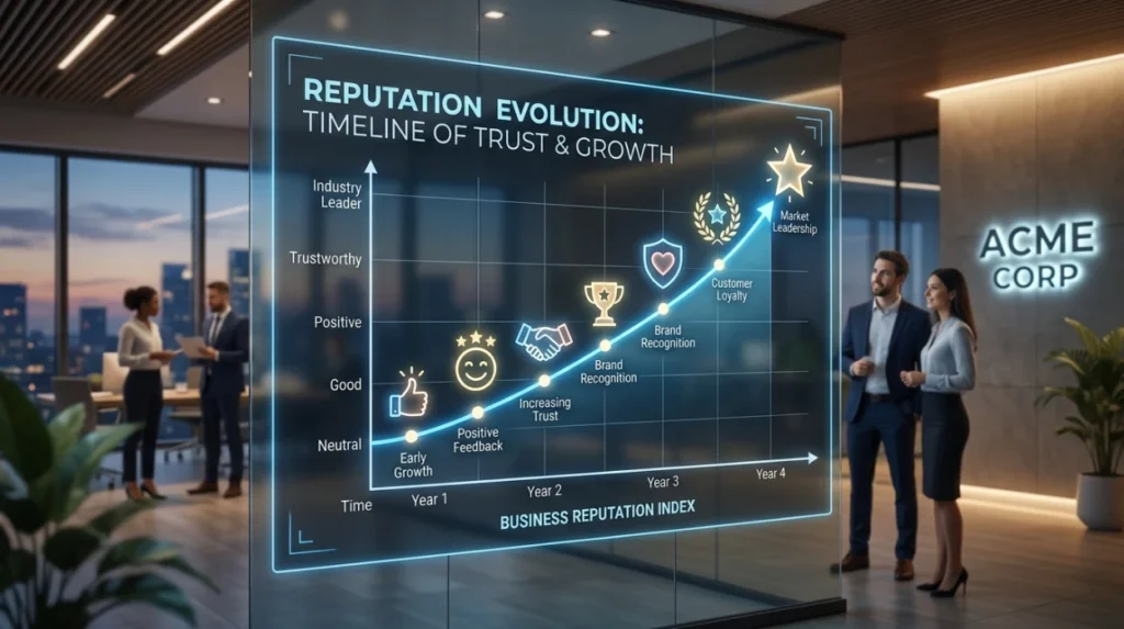 How quickly can a business expect meaningful reputation improvements?