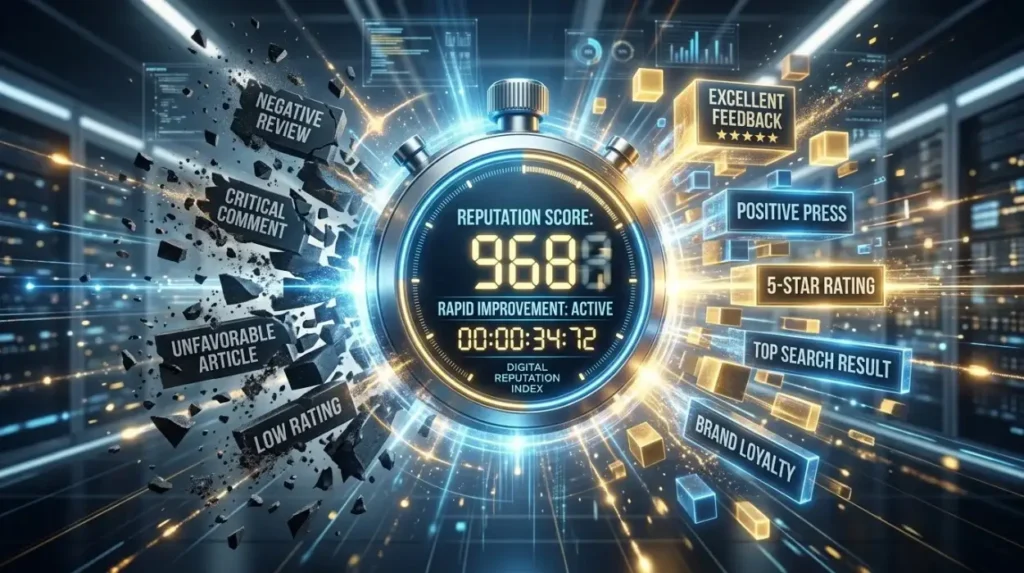 How quickly can online reputation improvements become visible?