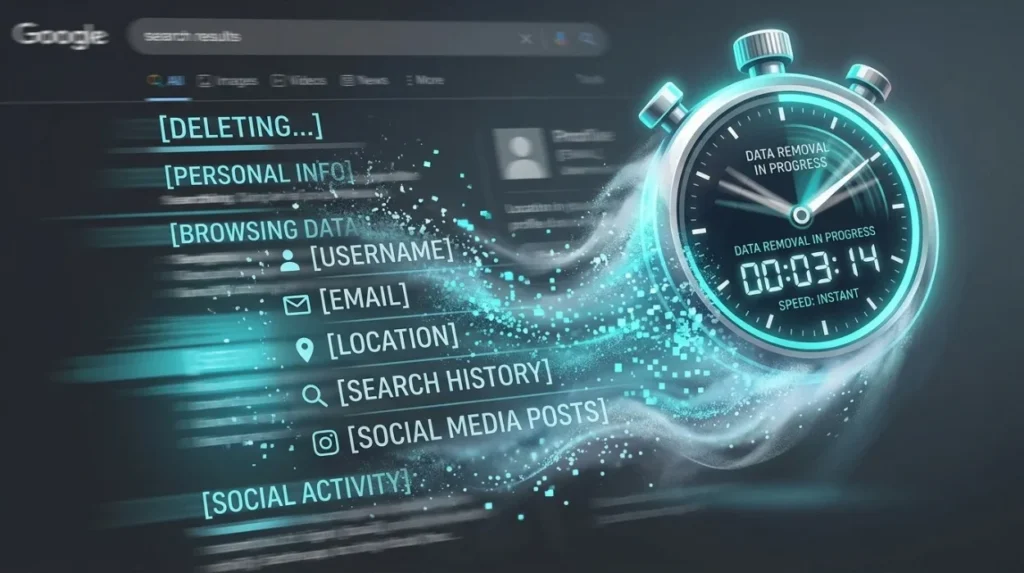 How quickly can personal information disappear from search results?