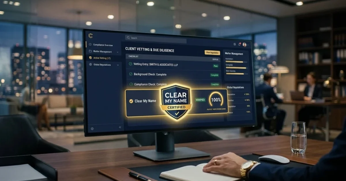 Meet In-House Counsel Vetting Standards With Clear My Name