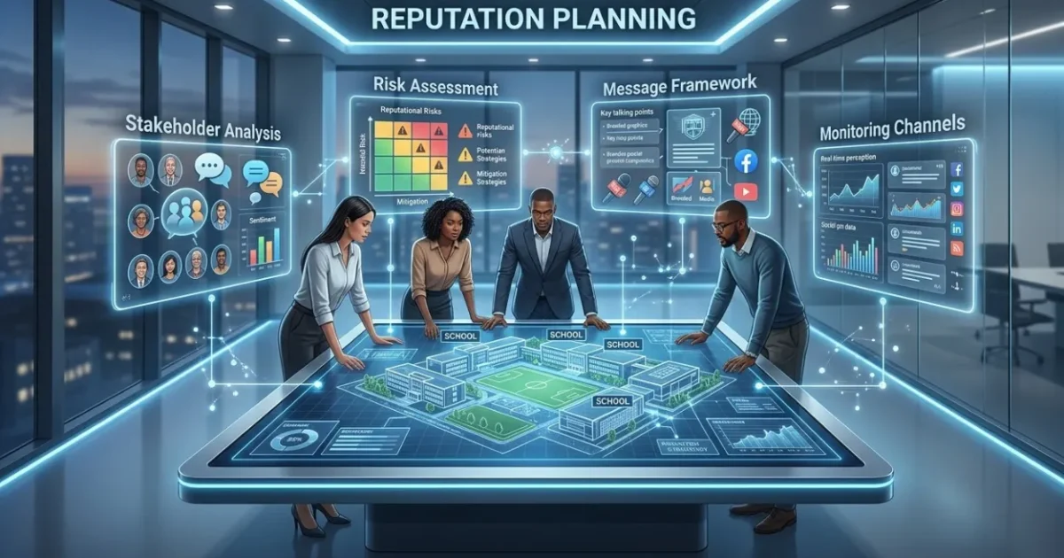What Does Pre-Announcement Reputation Planning Involve for Schools?