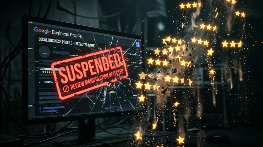 What happens when Google identifies review manipulation?