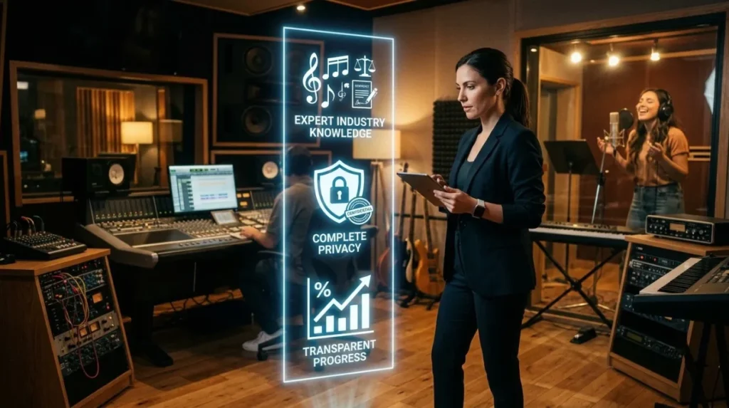 What makes a reputation management service reliable for musicians?