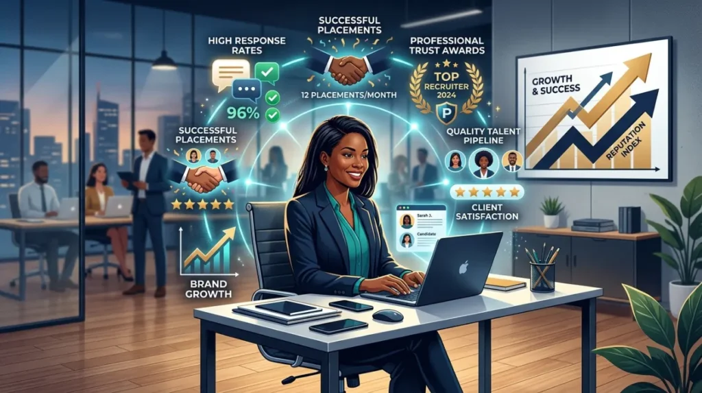 What outcomes can tech recruiters expect from professional reputation management?