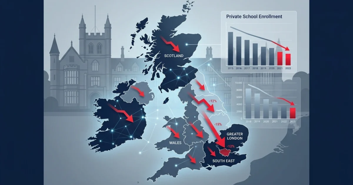 Which UK Regions Face the Steepest Private School Enrolment Decline?