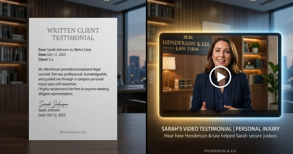 Why Video Testimonials Outperform Written Reviews for Law Firms