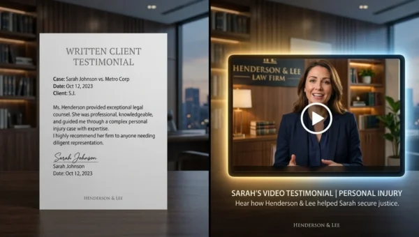 Why Video Testimonials Outperform Written Reviews for Law Firms